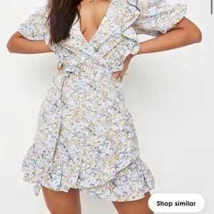 🆕NWT Missguided Maternity Lilac Floral Ruffle Mini Dress Size 4